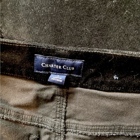 Charter club black corduroy velvet stretch pencil skirt | high rise - Picture 3 of 4